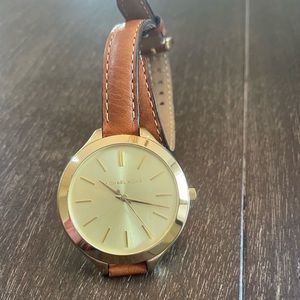Michael Kors Double Wrap Leather Strap